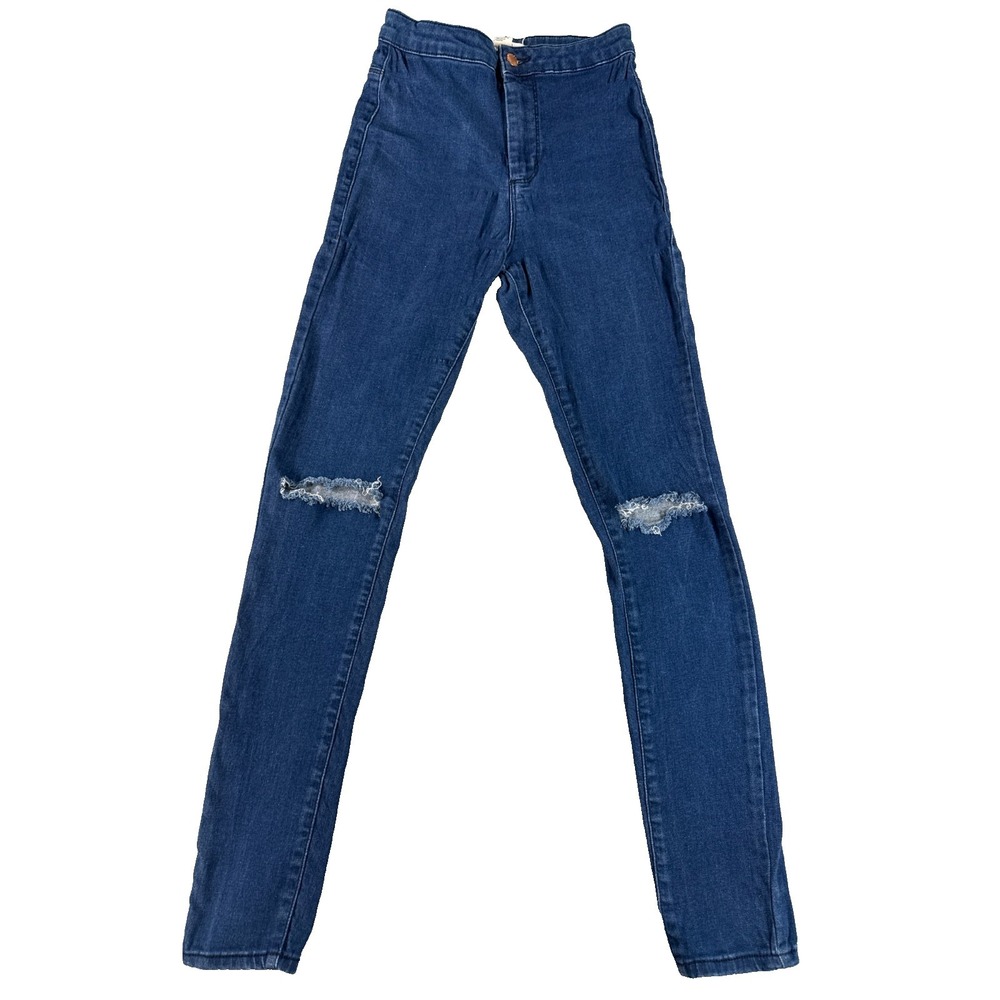 Forever 21 Skinny Jeans Womens 26 Blue Distressed‎ High Rise Stretch Denim